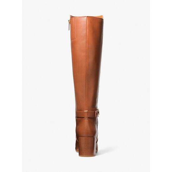 Michael Kors Carmen Leather Riding Boot Luggage - 10 - Picture 4 of 4